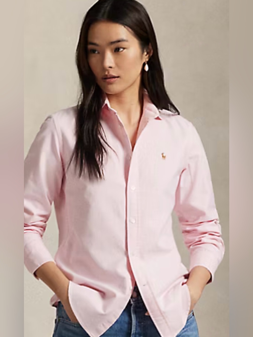 Ralph Lauren Light Pink Oxford Button-Down Shirt -